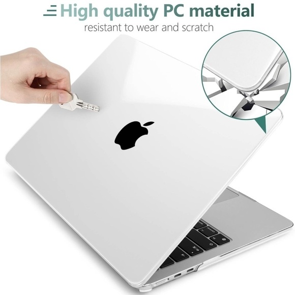 Brand New MacBook Air 15" Clear Hard Case w/ Screen Protector & Webcam Cover - Picture 2 of 16
